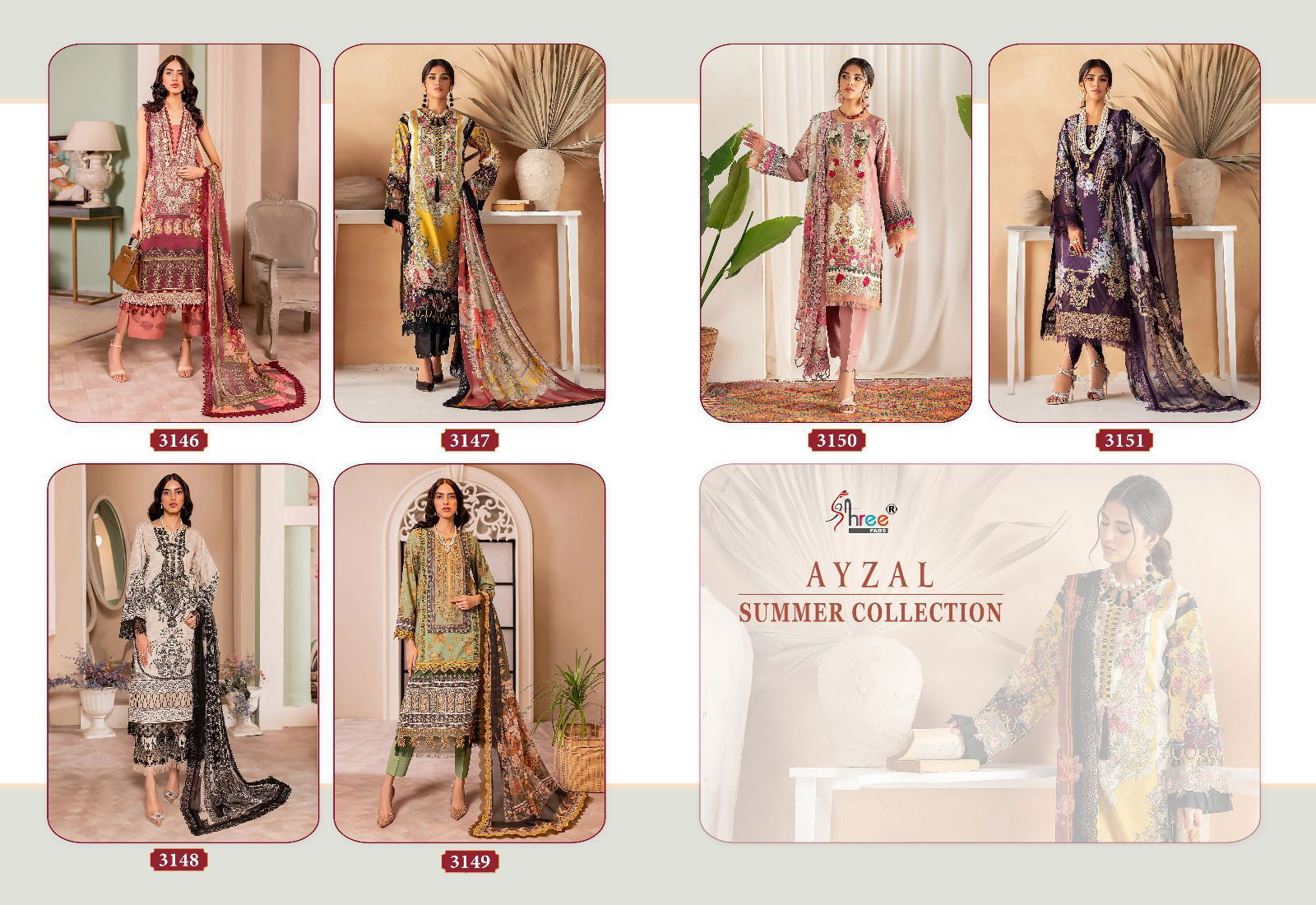 Ayzel Summer Collection Cotton Pakistani Suits Catalog